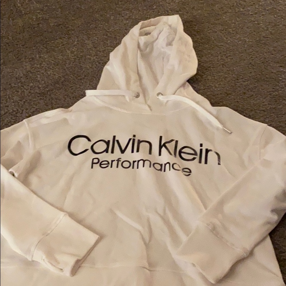 Calvin Klein performance white sweatshirt